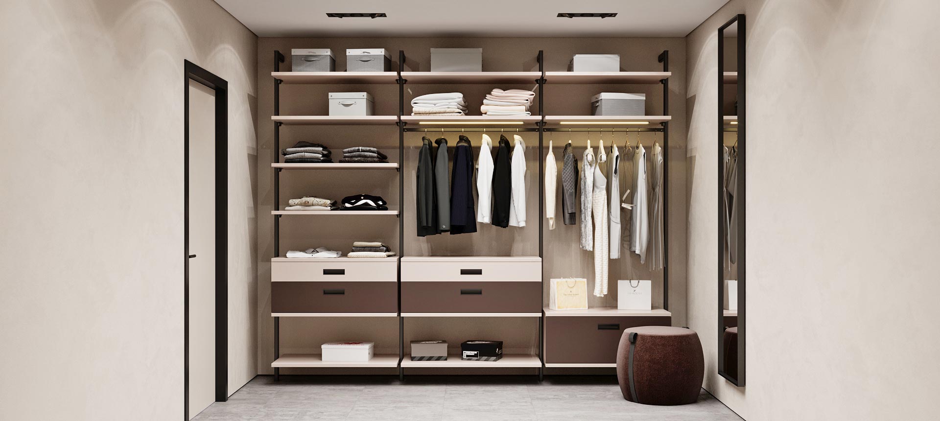 Кашемир серый / Трюфель&nbsp;коричневый&nbsp;