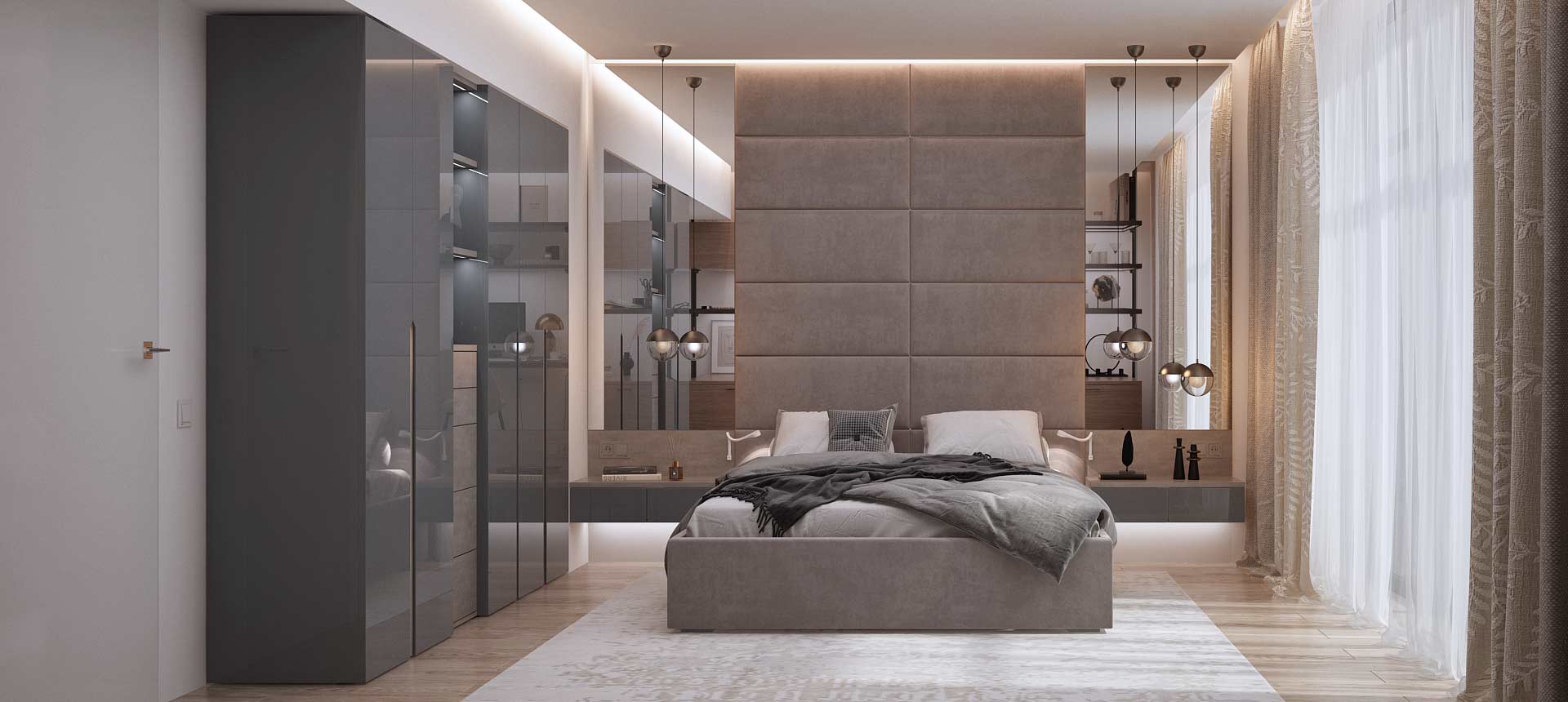 Серый глянец NEW / микровелюр MARINO цвет 8 