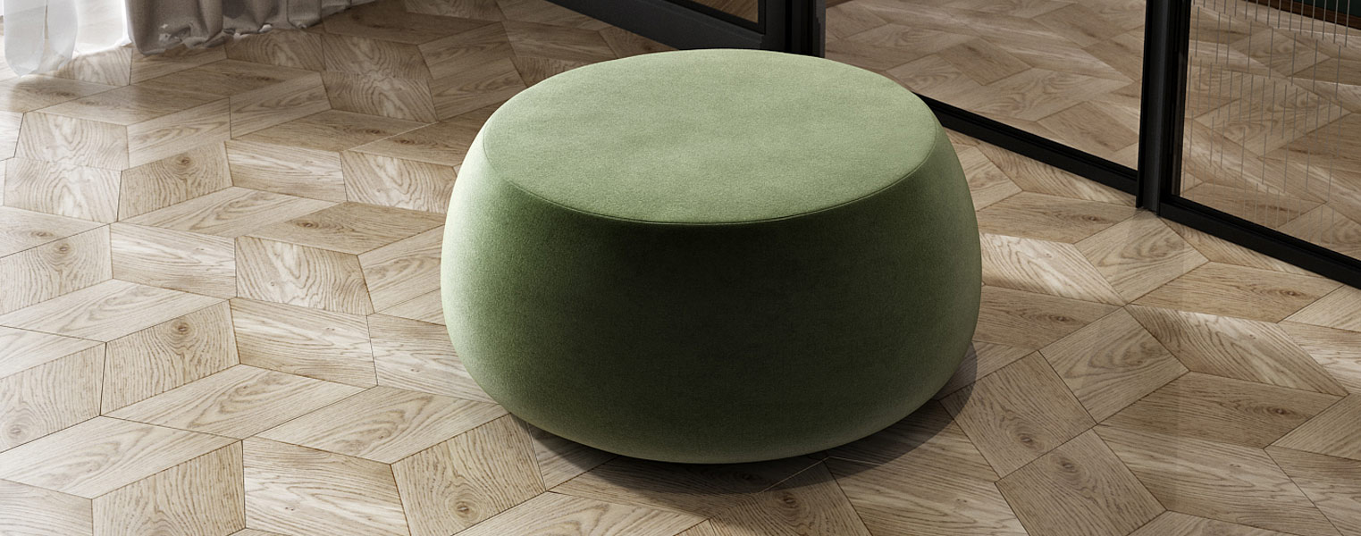 Пуф Трюфель 2 в зеленом цвете - фото No 1