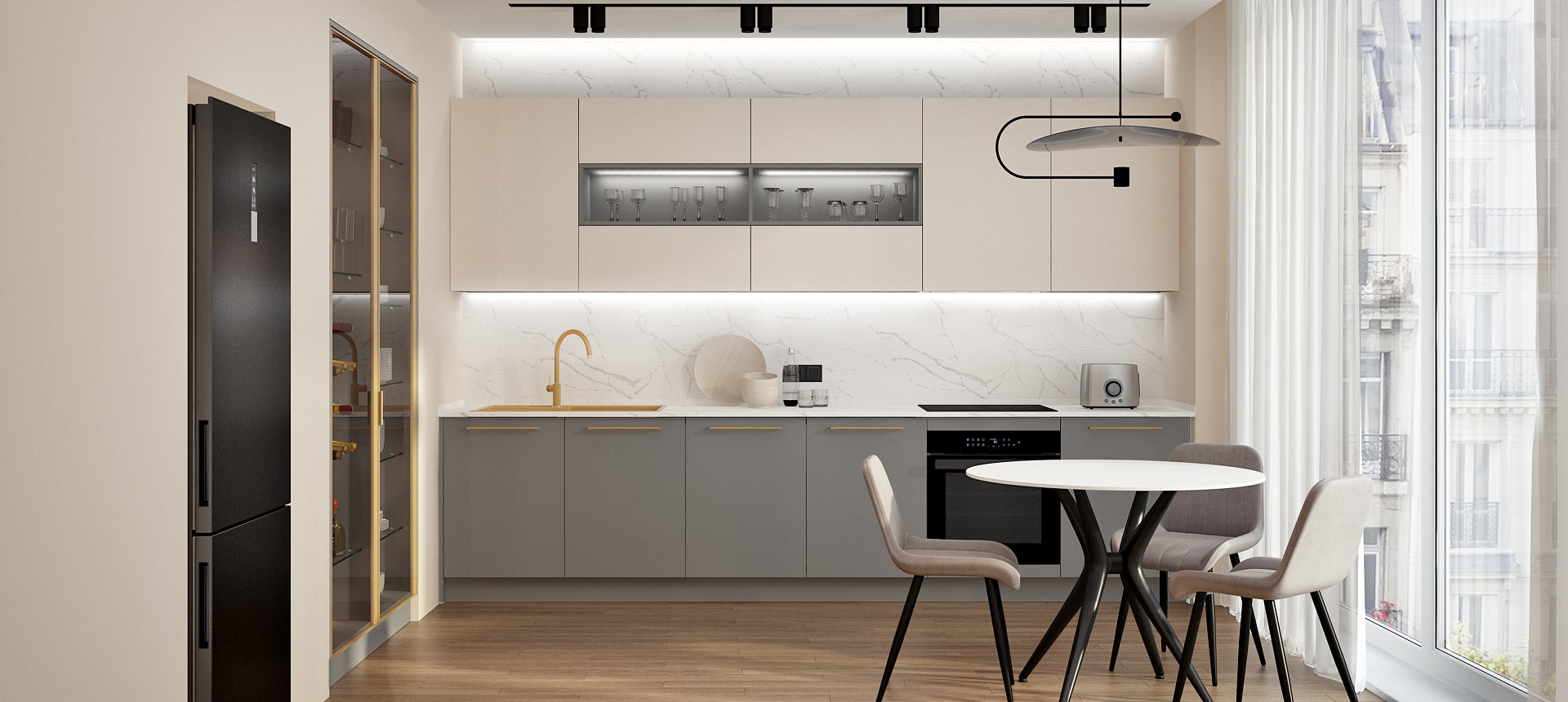 Тёмно-серый / Светло-серый 