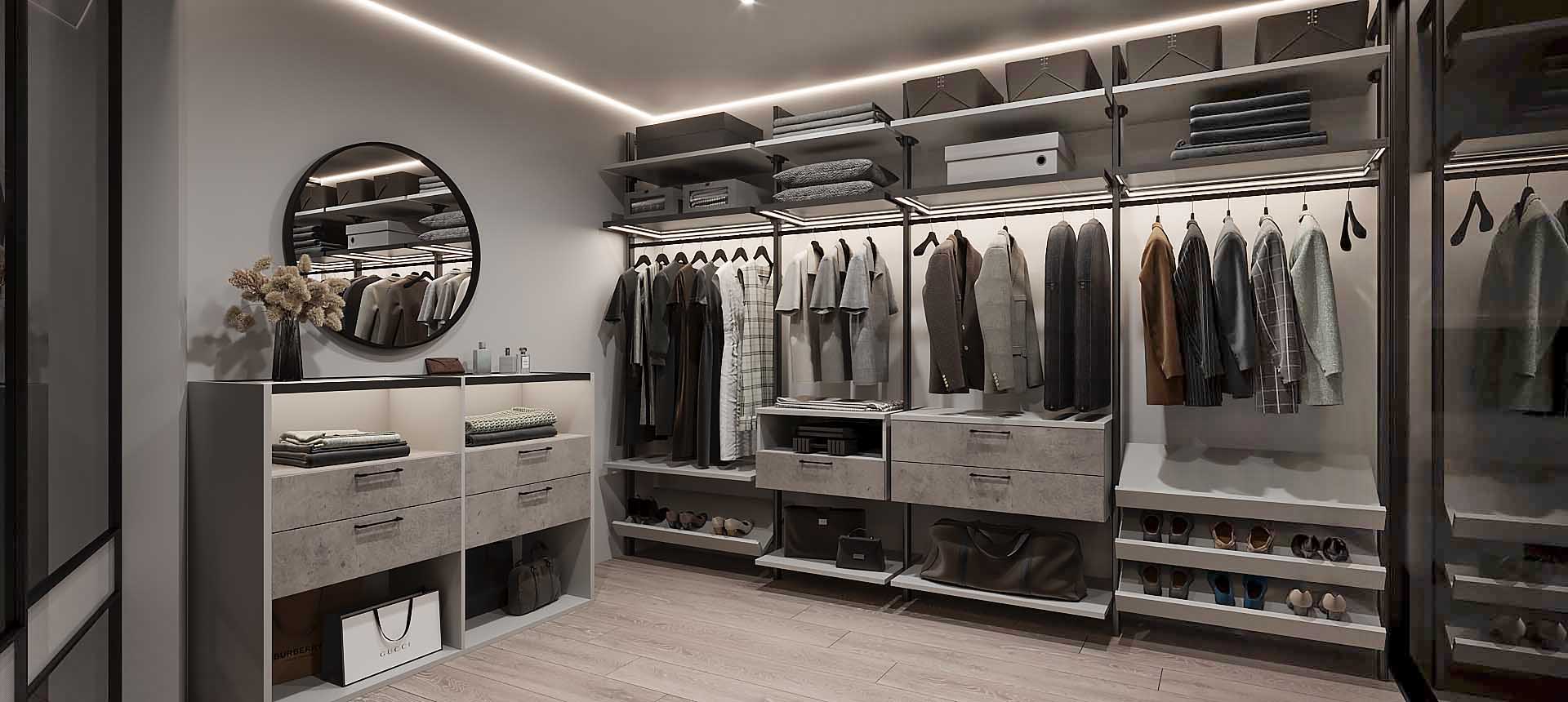 Бетон Чикаго светло-серый / Горный хрусталь матовый 