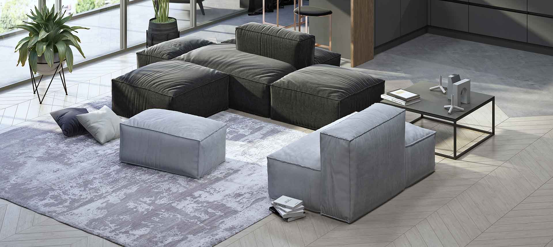 микровелюр Marino цвет 29 / велюр Grand цвет 11 Dove 