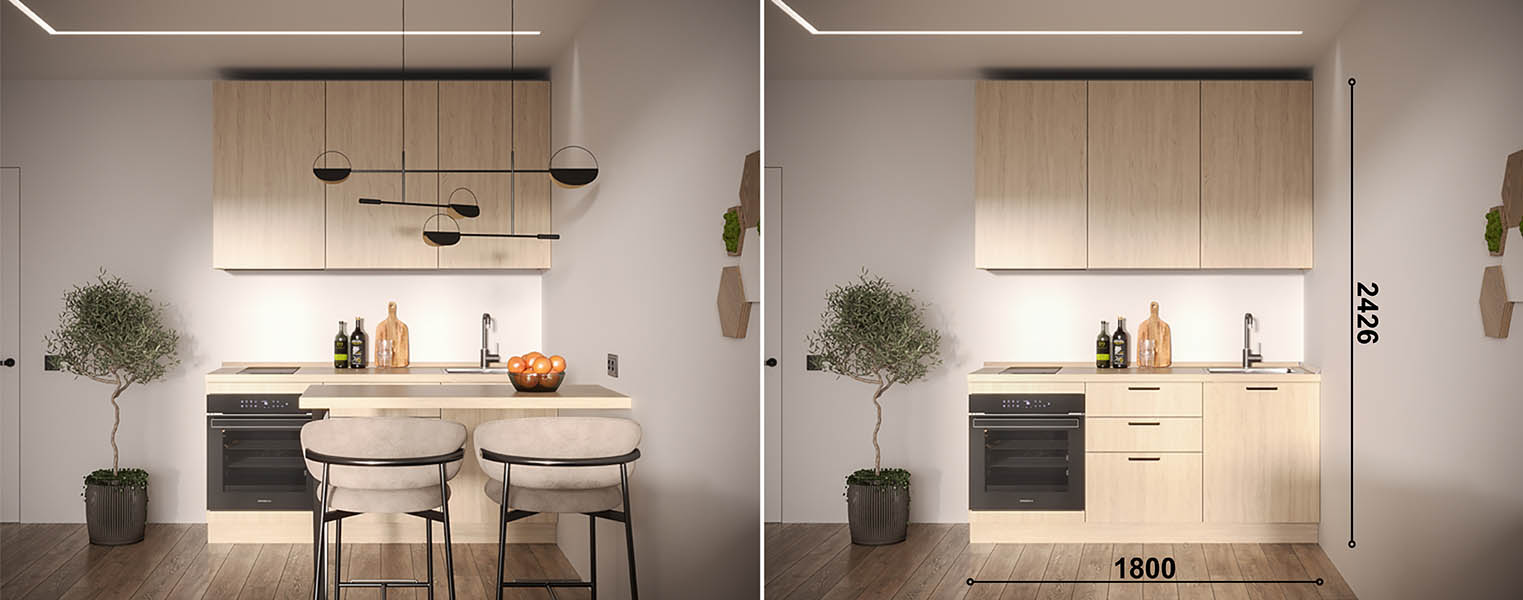 Кухня Фабио Комфорт сет 22 (1.2 м) - фото № 6