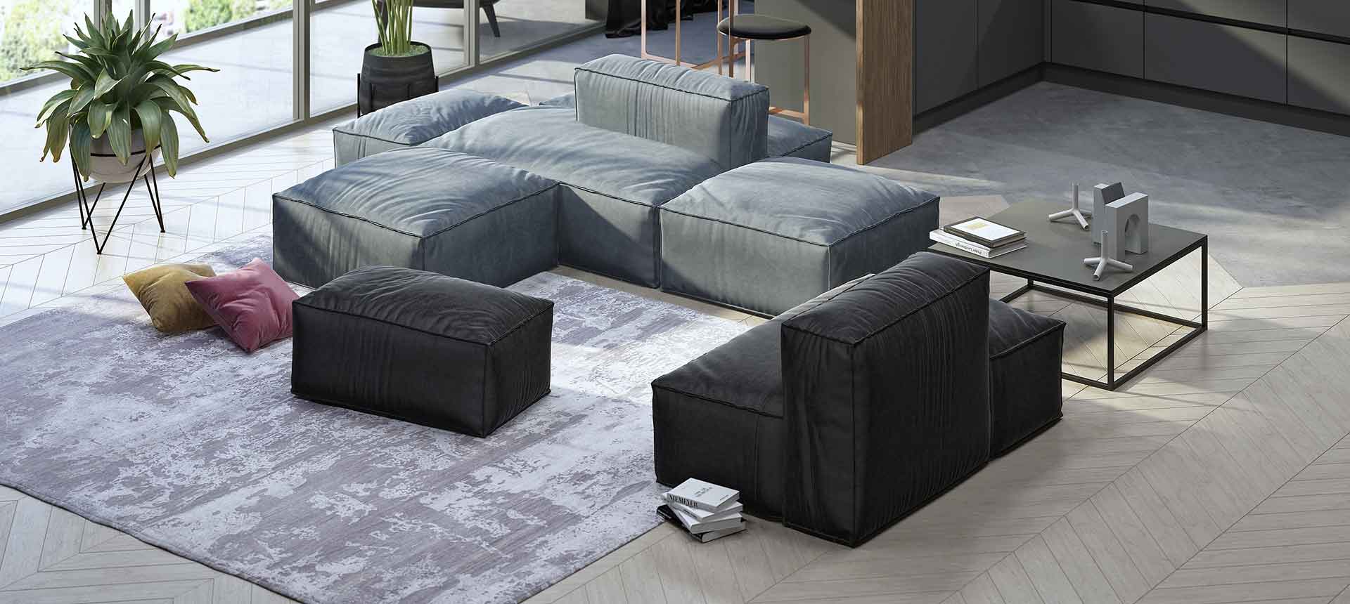 микровелюр Zenit цвет 28 / велюр Verona цвет 2 Black 