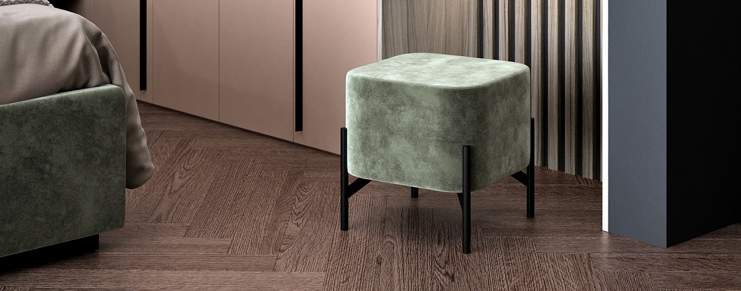 Пуф Лофт 1 на опорах 140мм зеленый - фото No 2