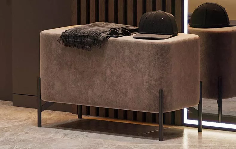 Пуф Лофт 2 в коричневом цвете на опорах 140мм