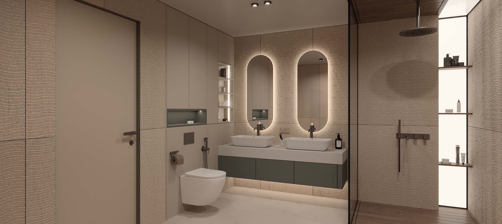 Дымчатый Агат матовый / Белый Фарфоровый Оникс 