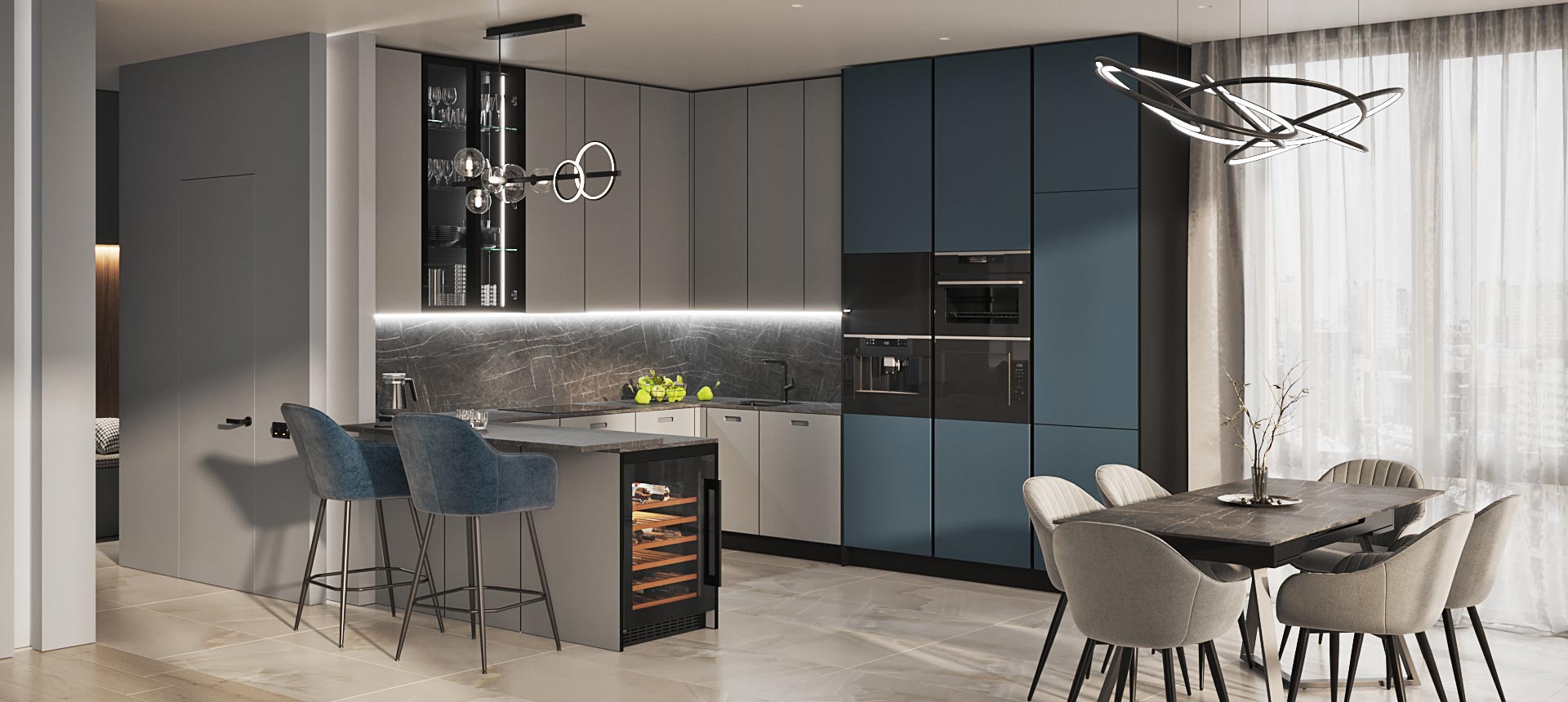 Тёмно-серый / Аквамарин&nbsp;