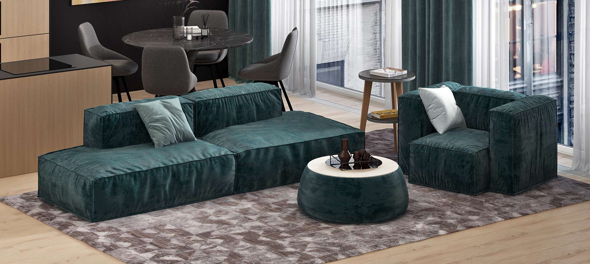 велюр Grand цвет Mint