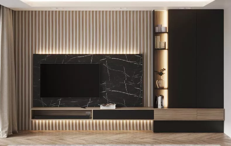 Навесной шкаф в гостиную