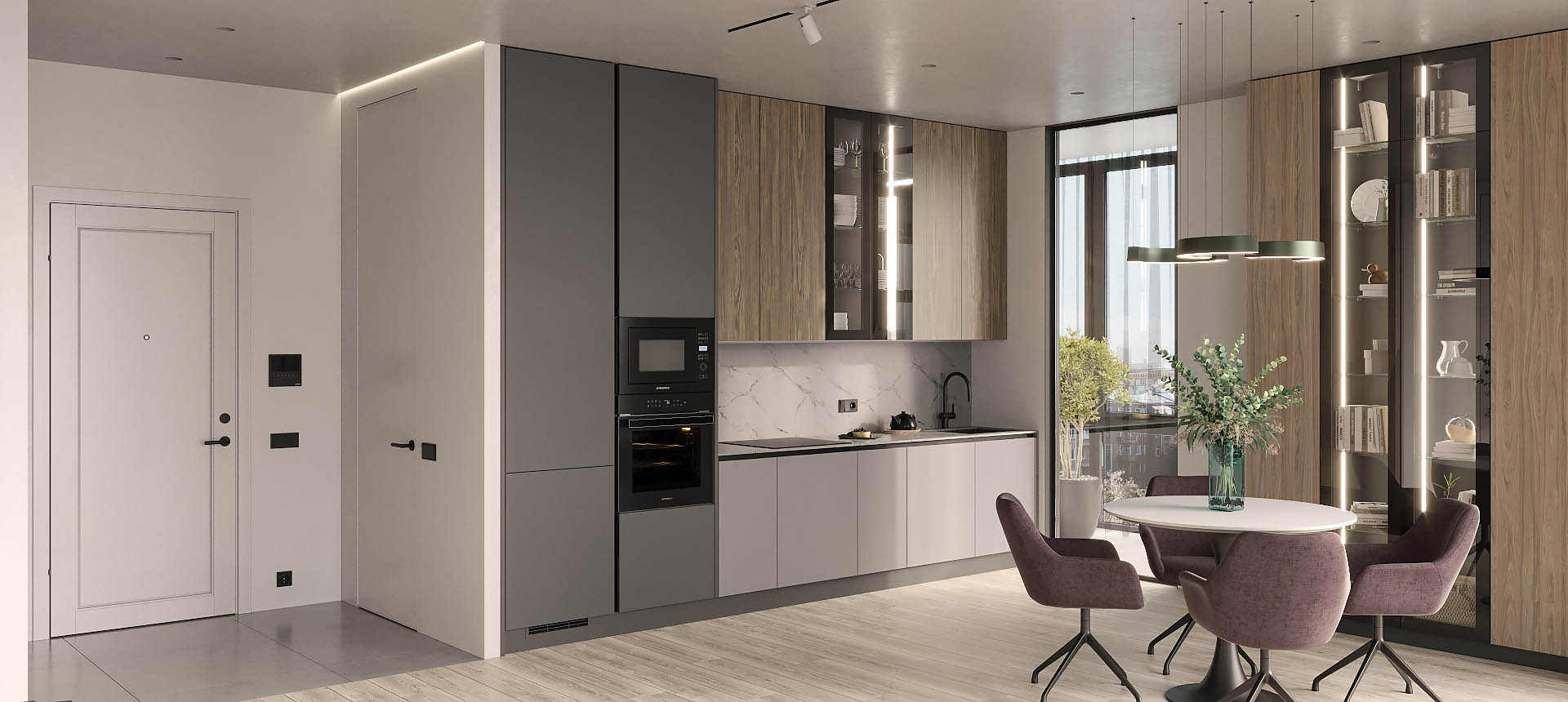 Тёмно-серый / Холодный жемчуг 