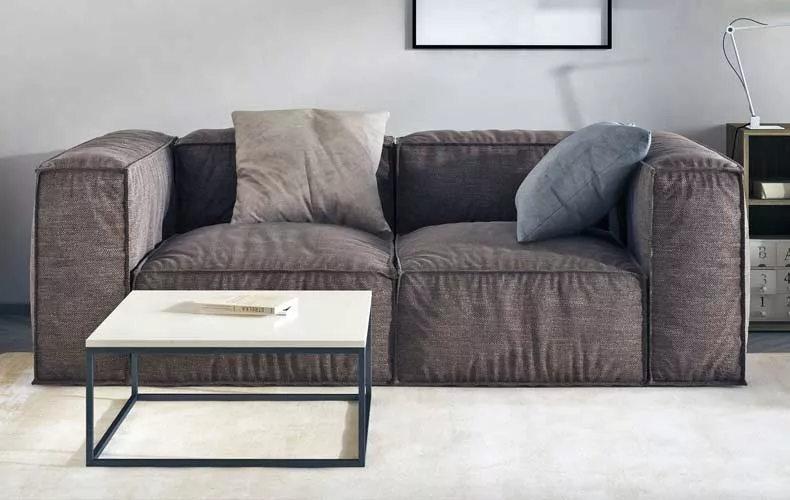 Прямой диван Уно в коричневом цвете