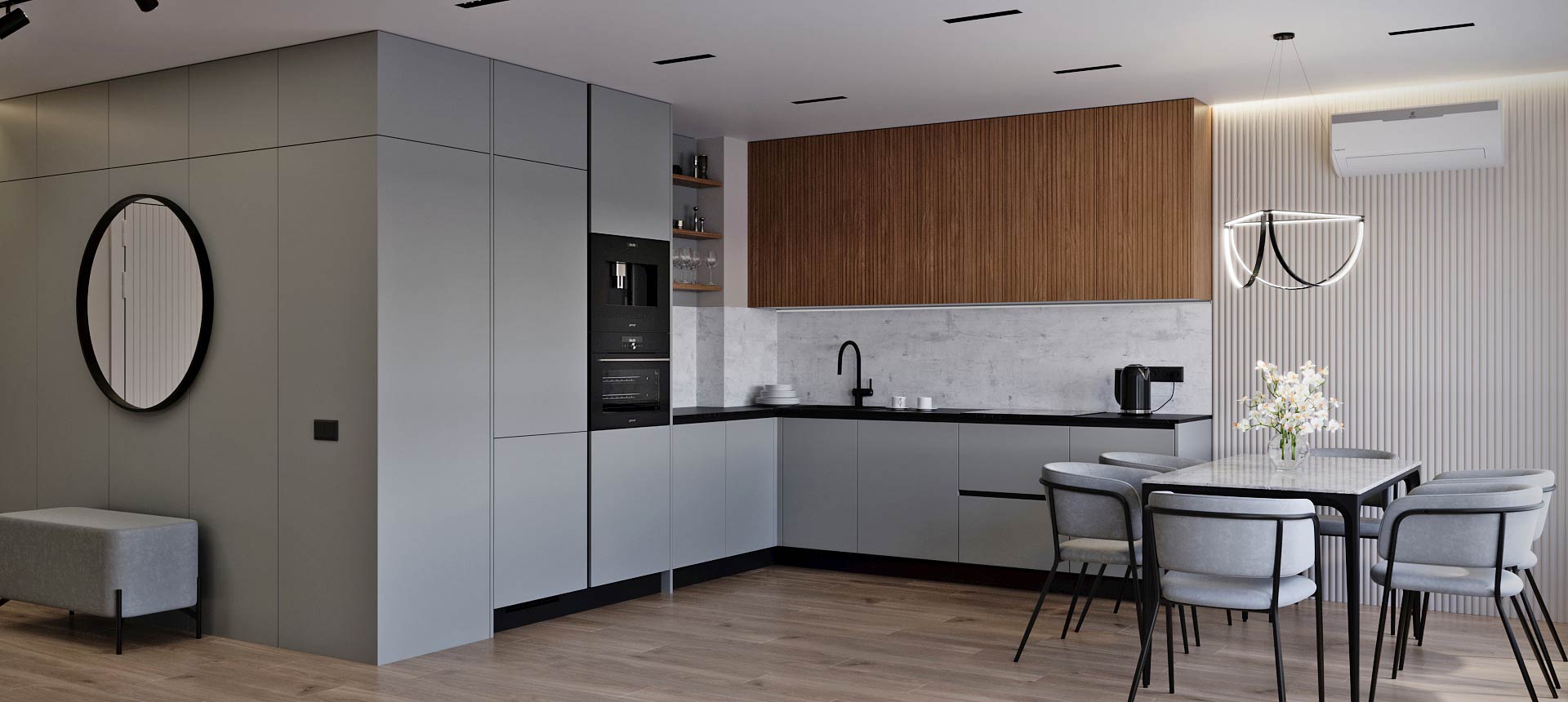 Стальной графит / Орех&nbsp;Линкольн&nbsp;