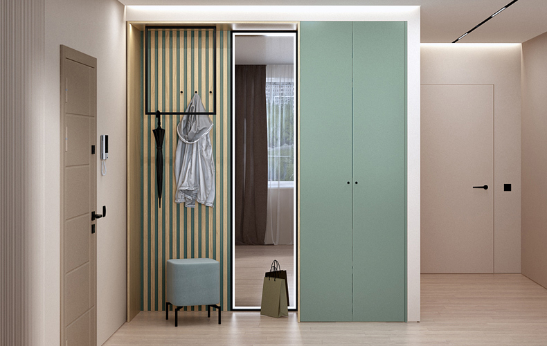 Узкий распашной...