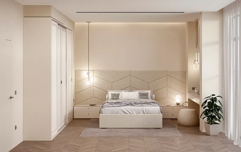 Шкаф-купе с четырьмя створками в спальню