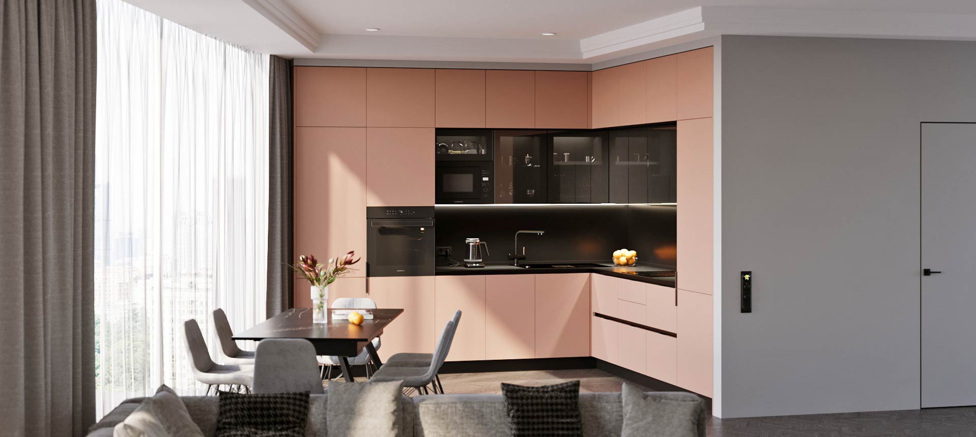 Розовый кварц матовый