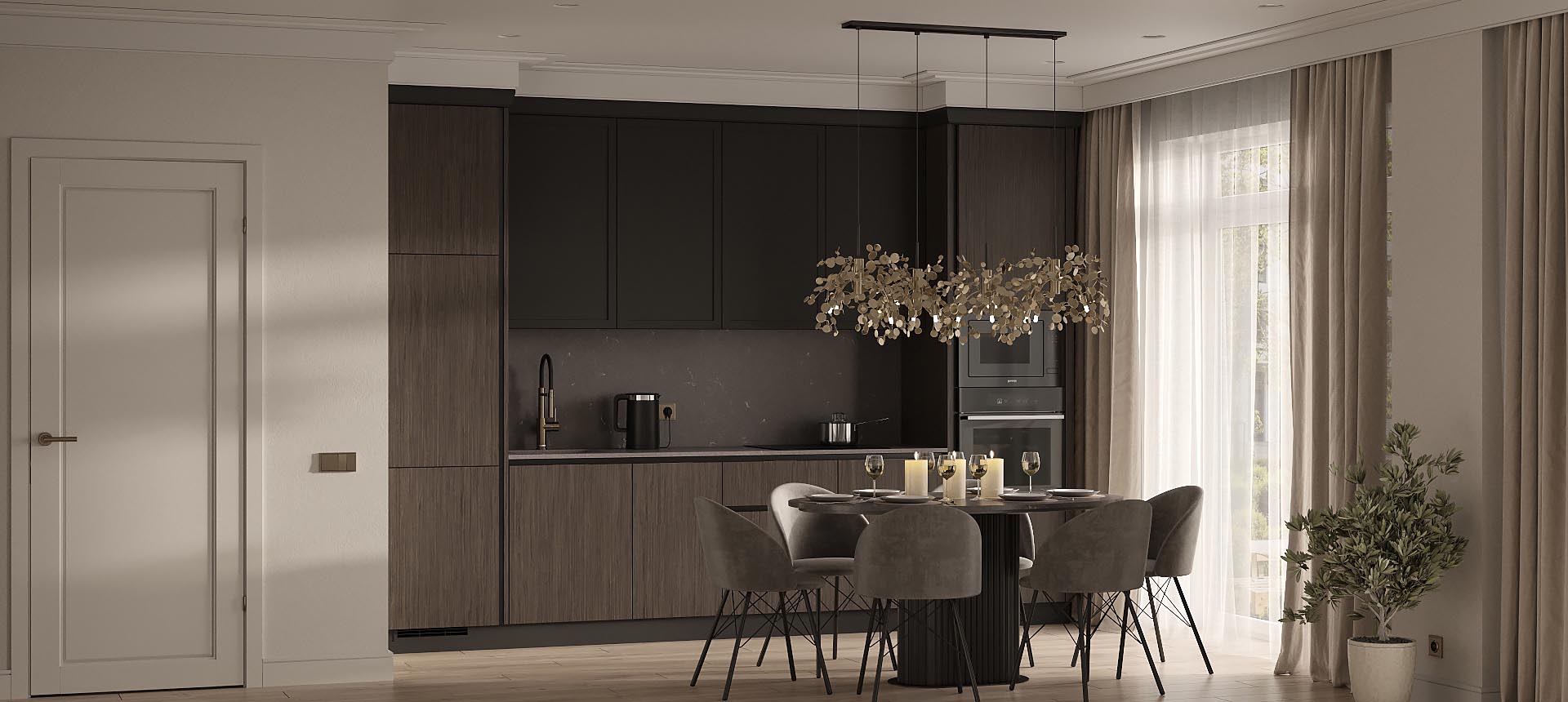 Дуб дымчатый / эмаль цвет Чёрный 