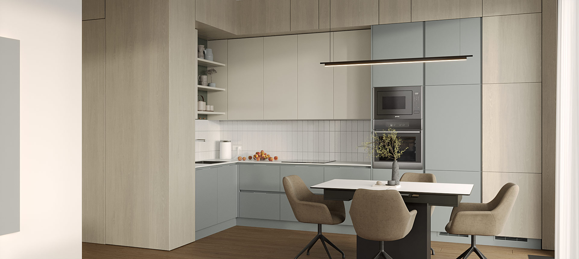 Лунный топаз матовый / Белый фарфоровый оникс 