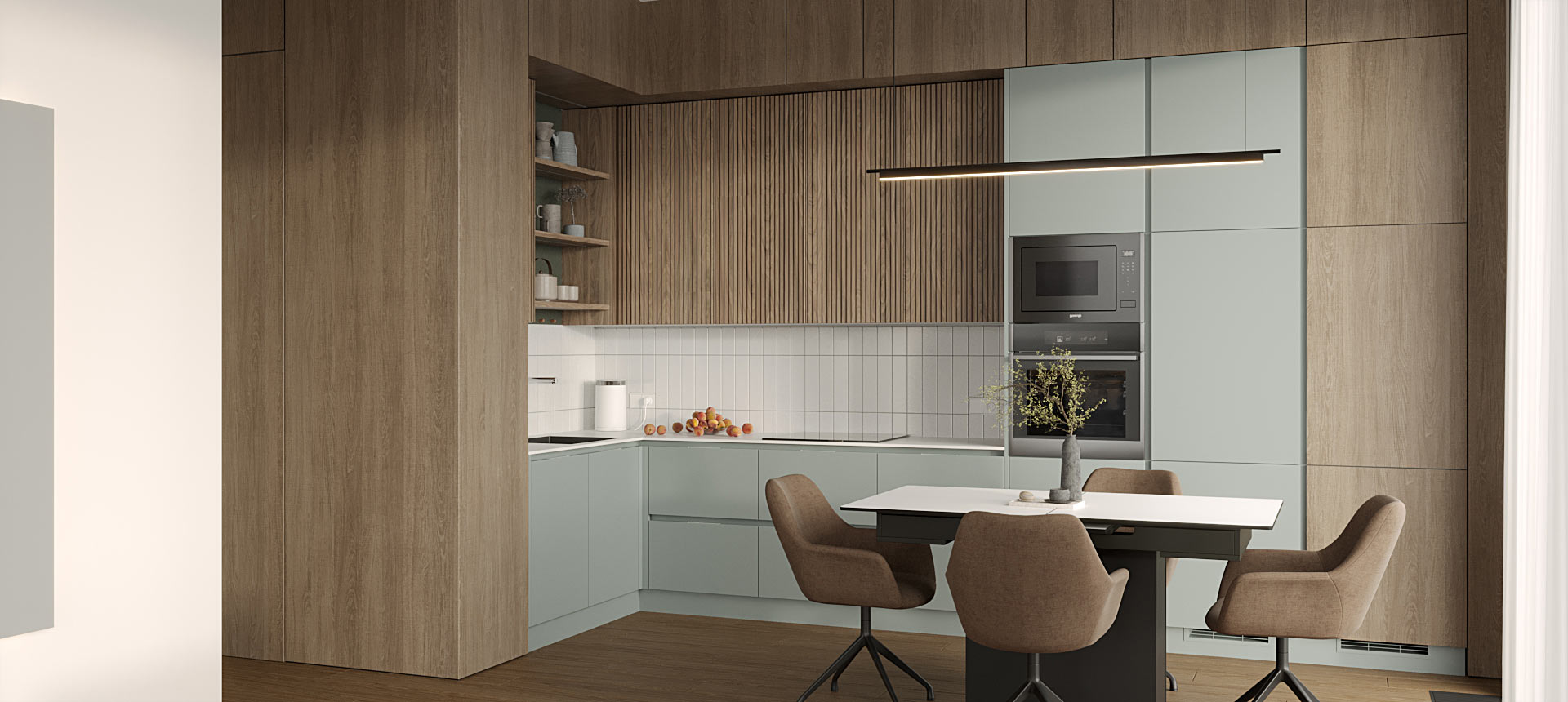 Зелёный фьорд / Орех Карини белёный 