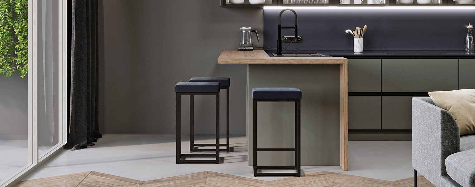 Стул барный на металлокаркасе - фото No 1