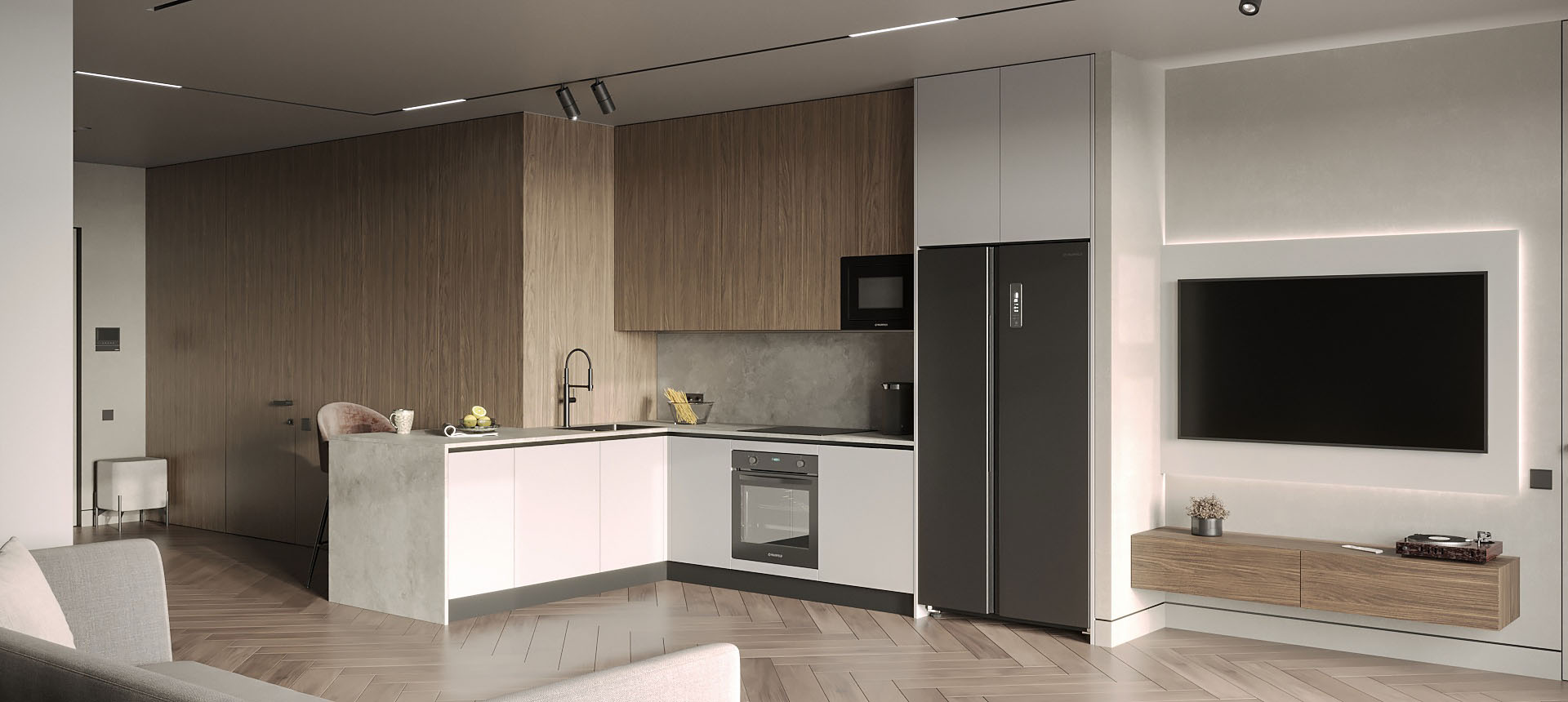 Горный хрусталь матовый / Орех грецкий 