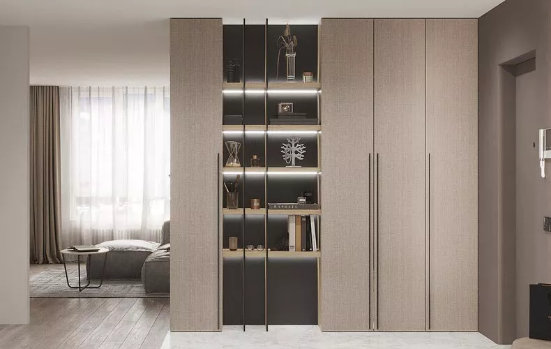 Шкаф в прихожую со стеллажом