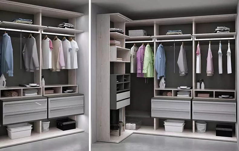 Гардеробная в отдельной нише