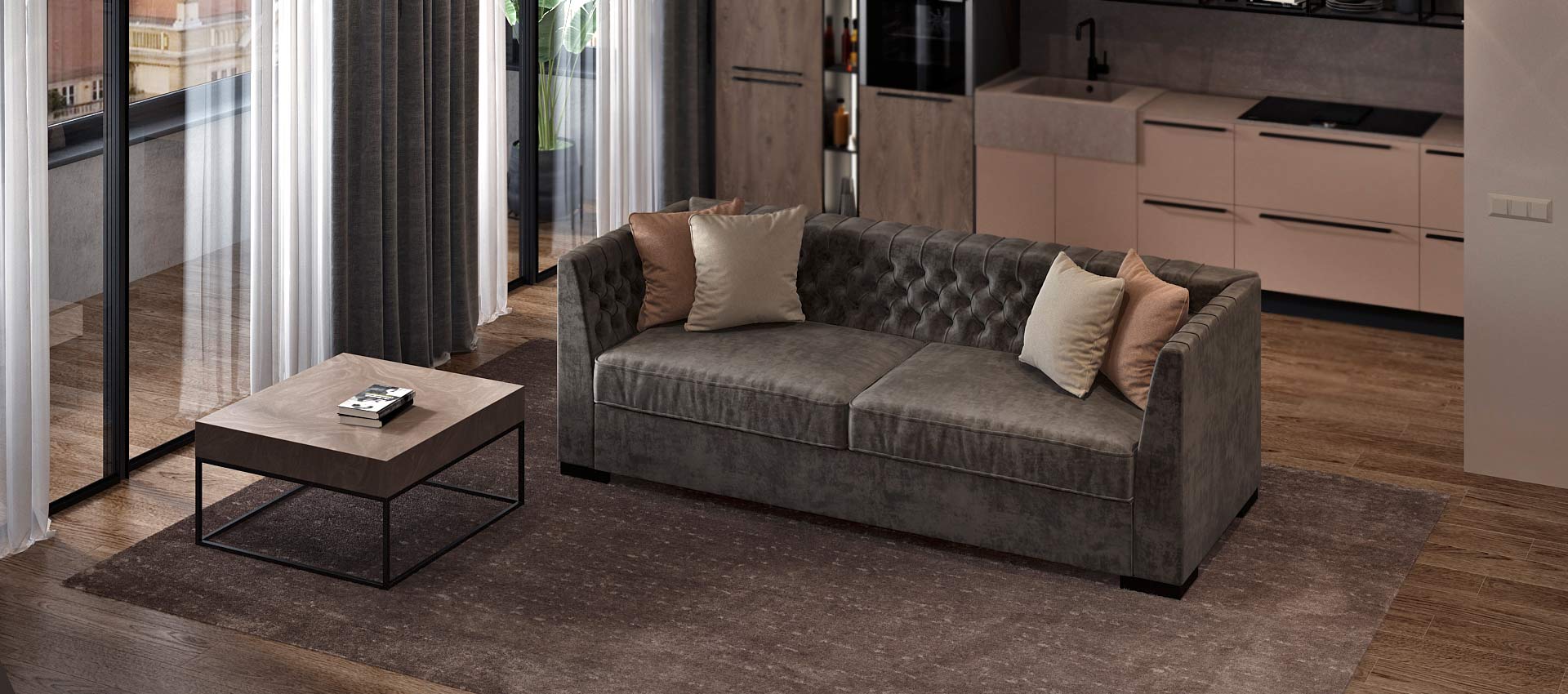 ткань NIAGARA цвет Brown