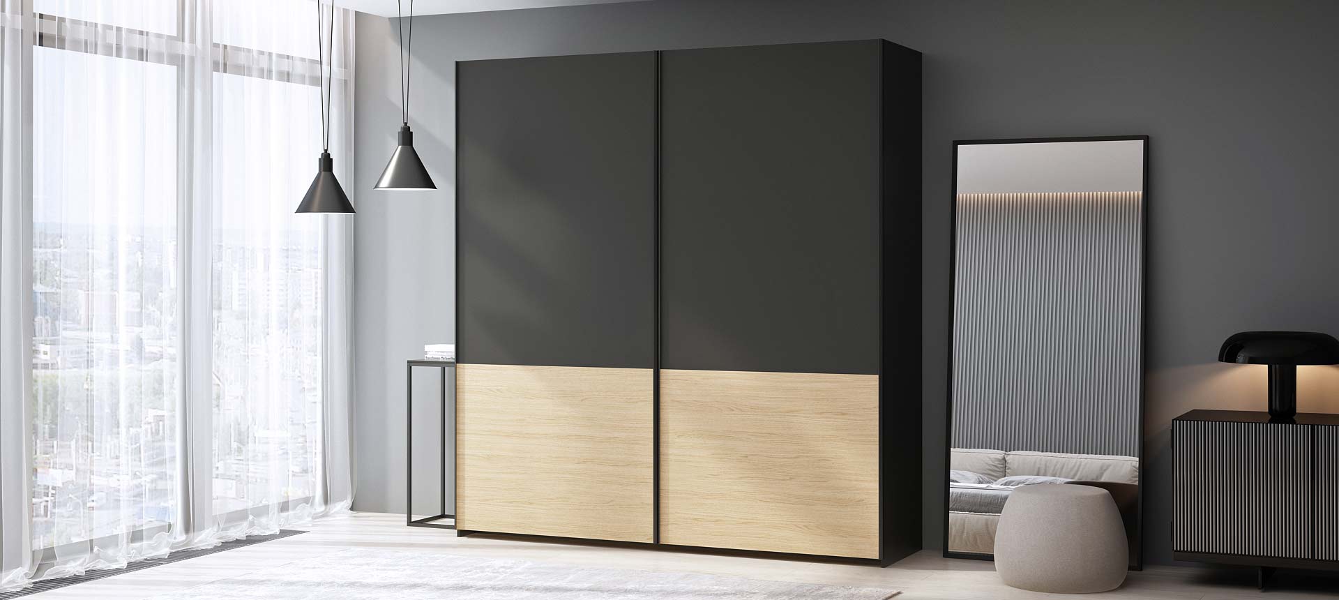 эмаль цвет Чёрный / Дуб Винченца 