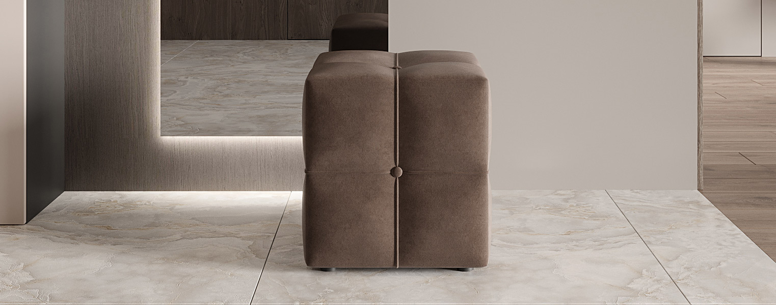 Пуф Камелия Квадро 2 в коричневом - фото No 2