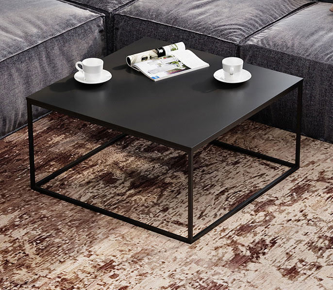Журнальный столик на стальном каркасе