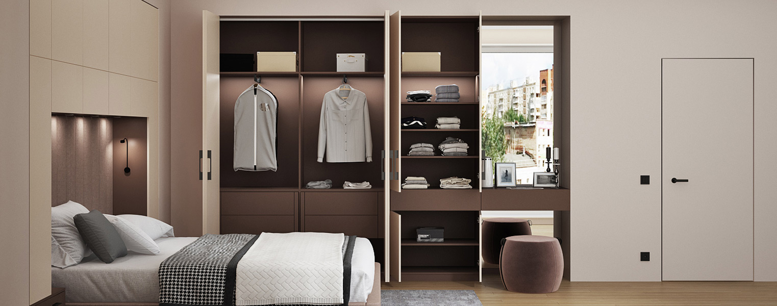 Мебель в спальню с антресольными шкафами - фото No 2