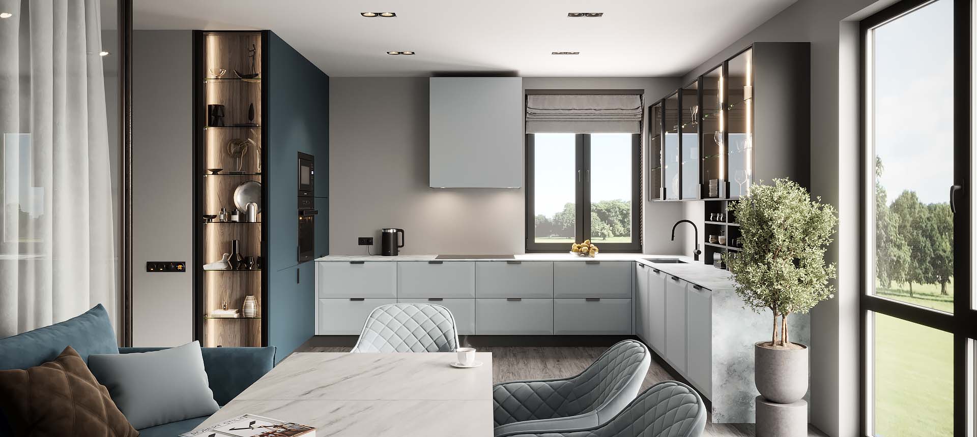 эмаль цвет NCS S 3005-R80B / Аквамарин матовый 