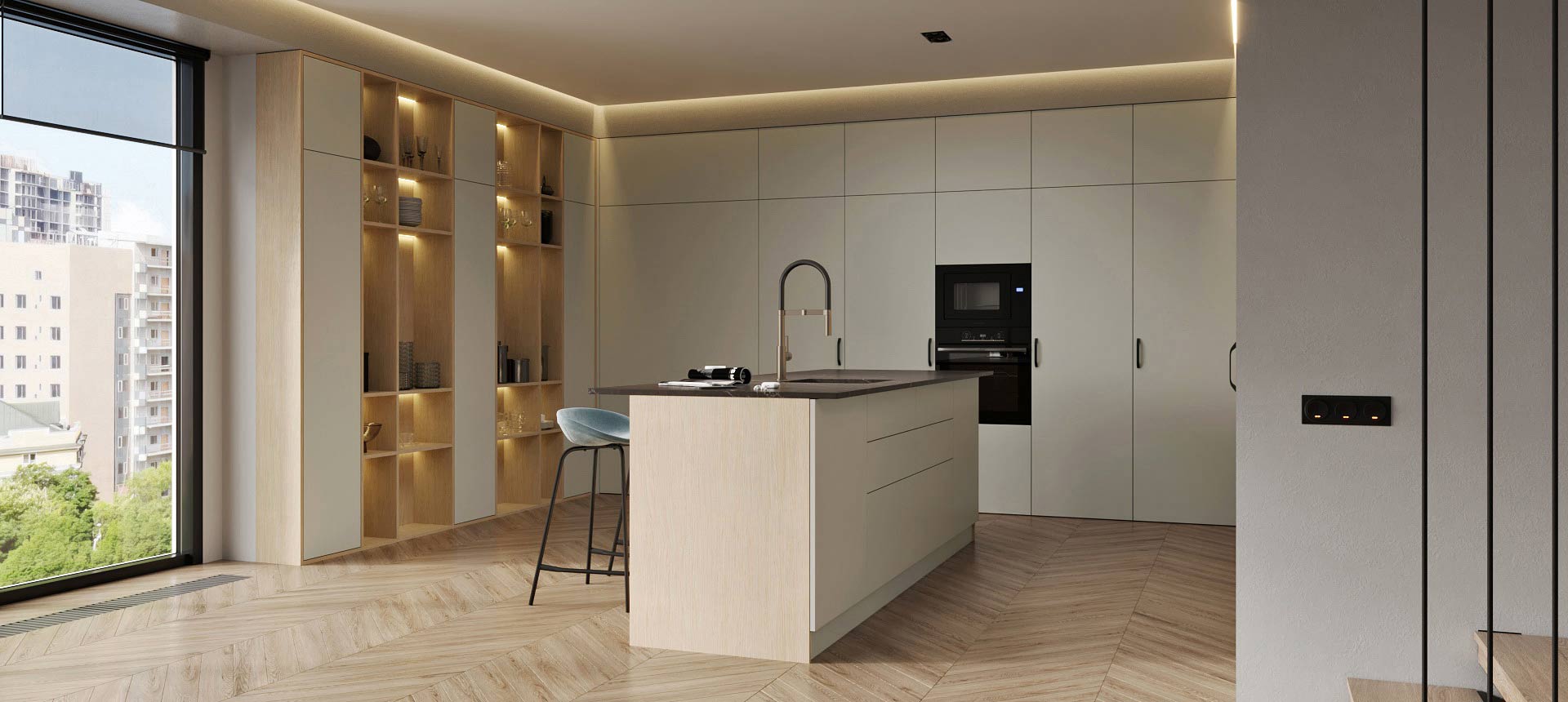 Тёмно-серый / Дуб&nbsp;Скандинавский&nbsp;