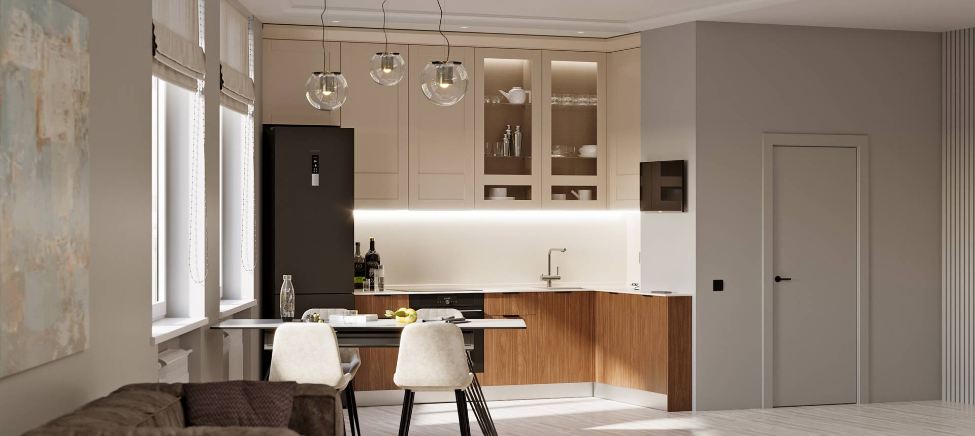 Орех Линкольн / Кашемир серый 