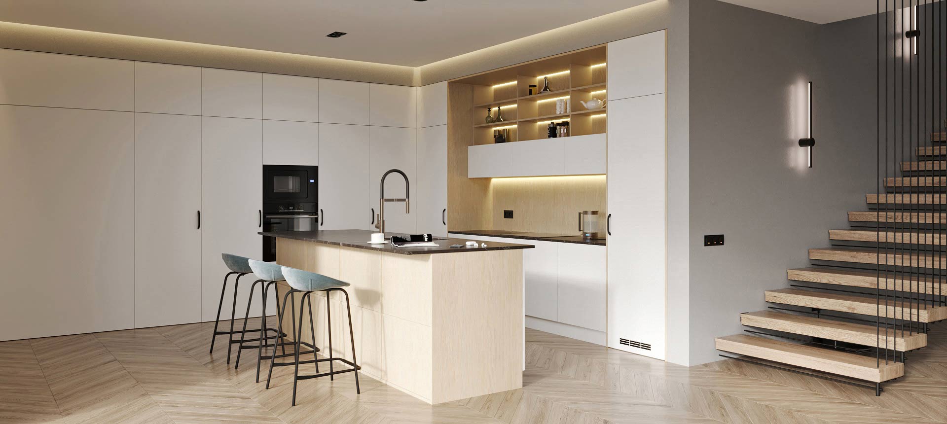 Белый / Дуб&nbsp;скандинавский&nbsp;