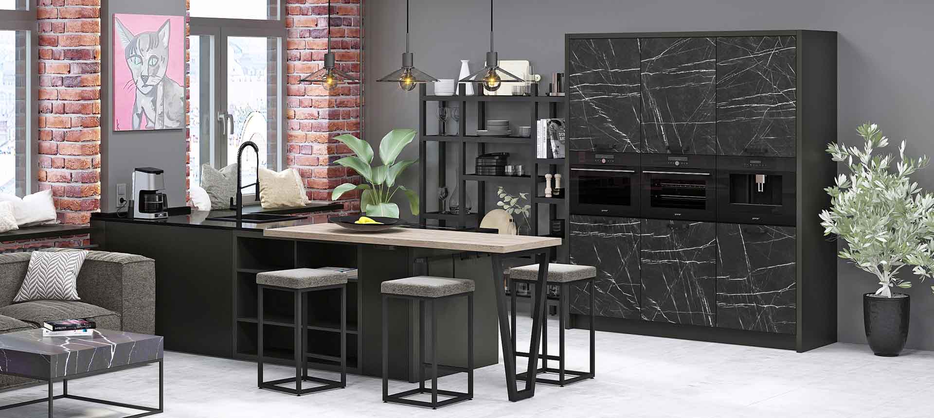 Камень Пьетра Гриджиа чёрный