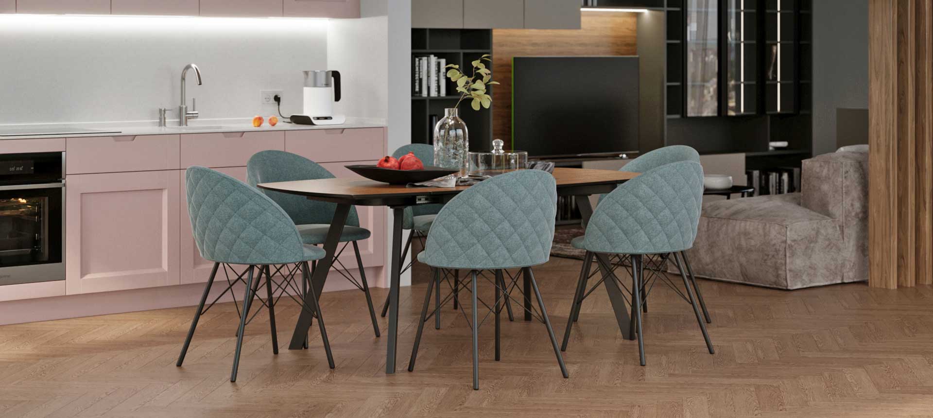 микровелюр NEWTONE цвет Aqua blue