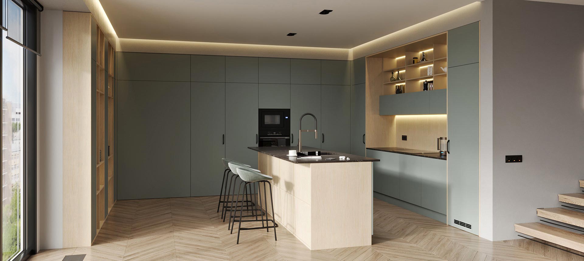 Лунный топаз матовый / Дуб&nbsp;Скандинавский&nbsp;