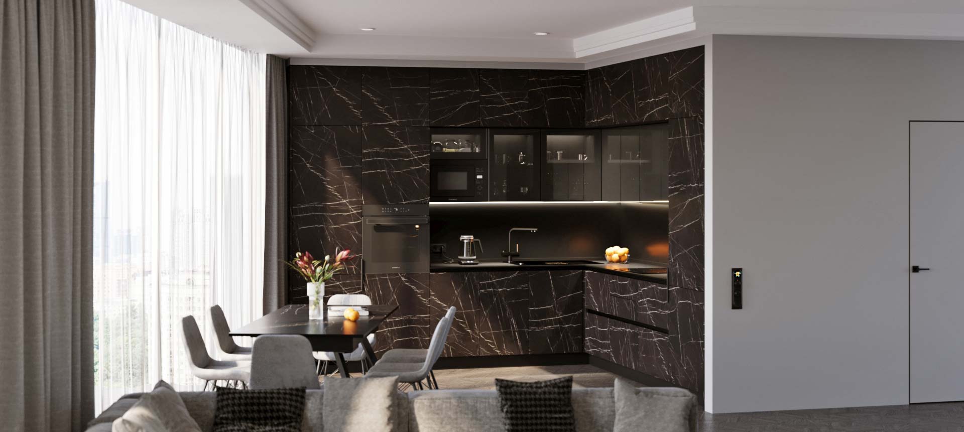 Камень Пьетра Гриджиа чёрный