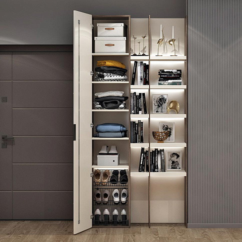 Шкаф в прихожую с открытыми полками - детальное фото № 1