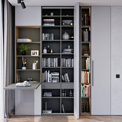 Шкаф витрина с полками - детальное фото № 1