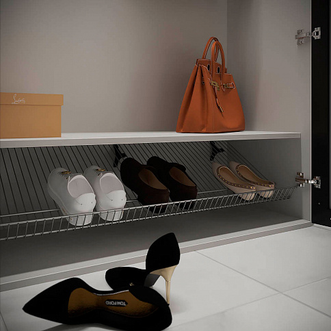 Распашной шкаф с зеркалом в прихожую - детальное фото № 3