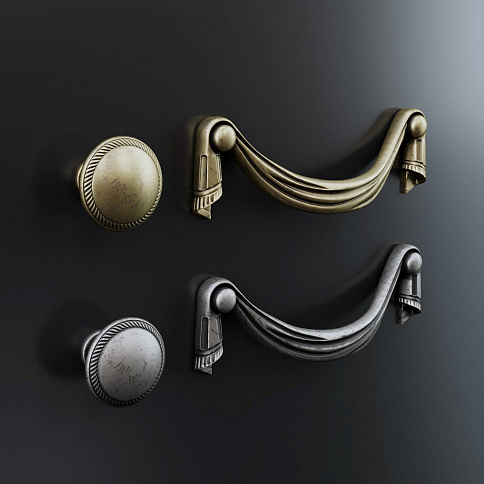 Мебельные ручки в классическом стиле - детальное фото № 3