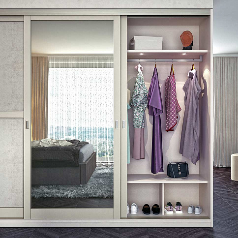 Трехдверный шкаф-купе в спальню - детальное фото № 2