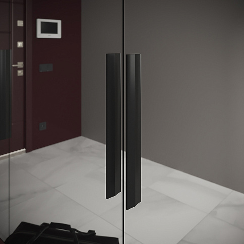 Распашной шкаф с зеркалом на балкон - детальное фото № 1