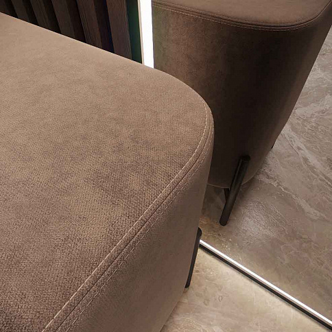 Пуф Лофт 2 в коричневом цвете на опорах 140мм - детальное фото № 6