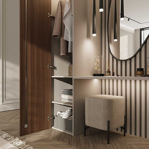 Шкаф с зеркалом на две створки в спальню - детальное фото № 2