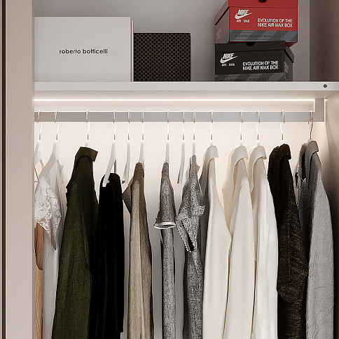 Двухдверный шкаф-купе зеркальный на балкон - детальное фото № 3