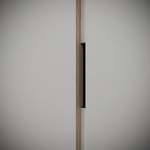 Белый шкаф в прихожую со стеллажом - детальное фото № 1